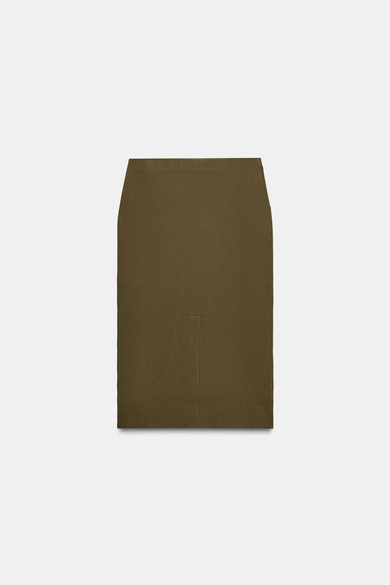 Юбка-миди трактория из трикотажа