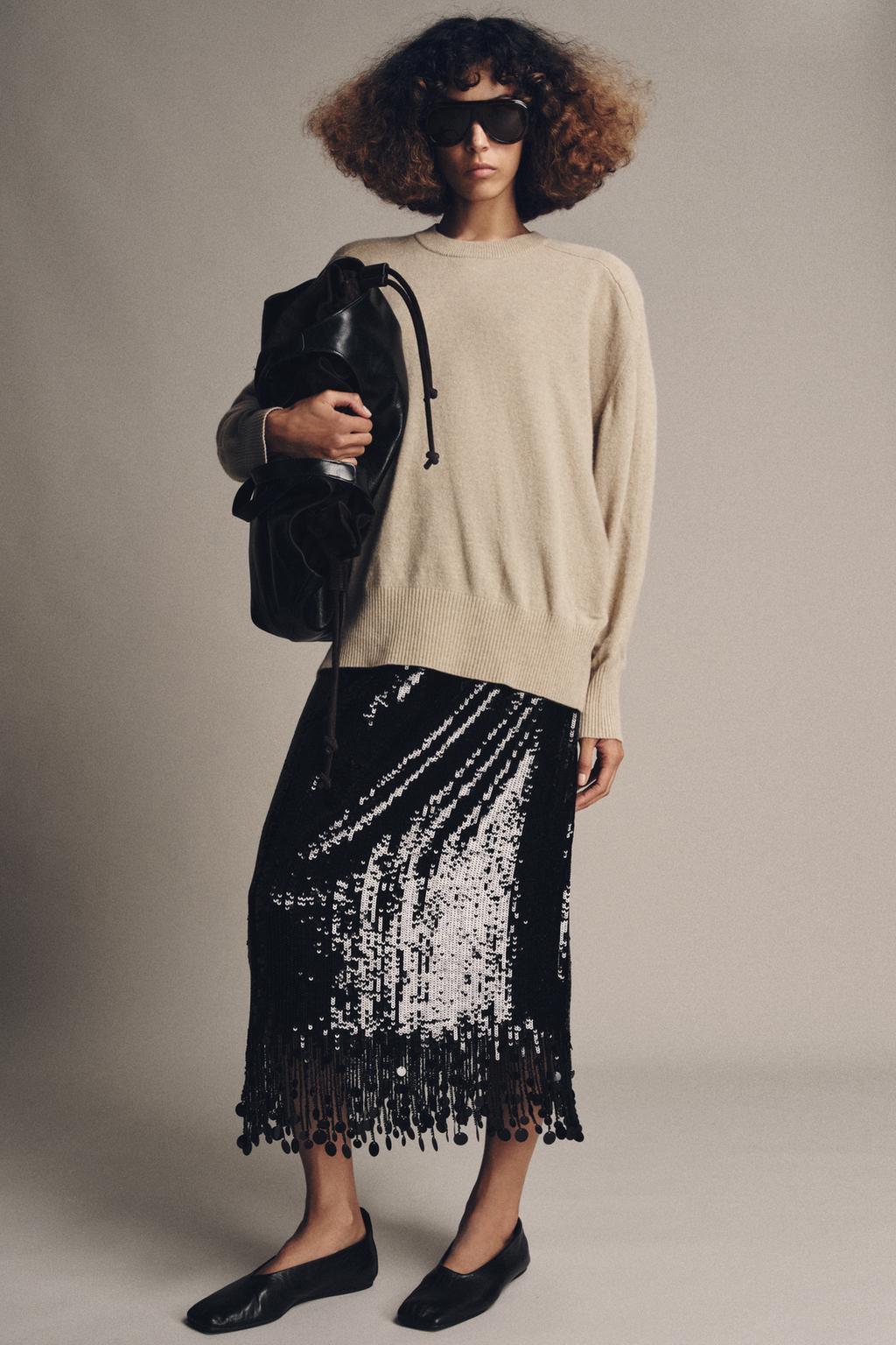 ДЛИННАЯ ЮБКА С ПАЙЕТКАМИ ZW COLLECTION