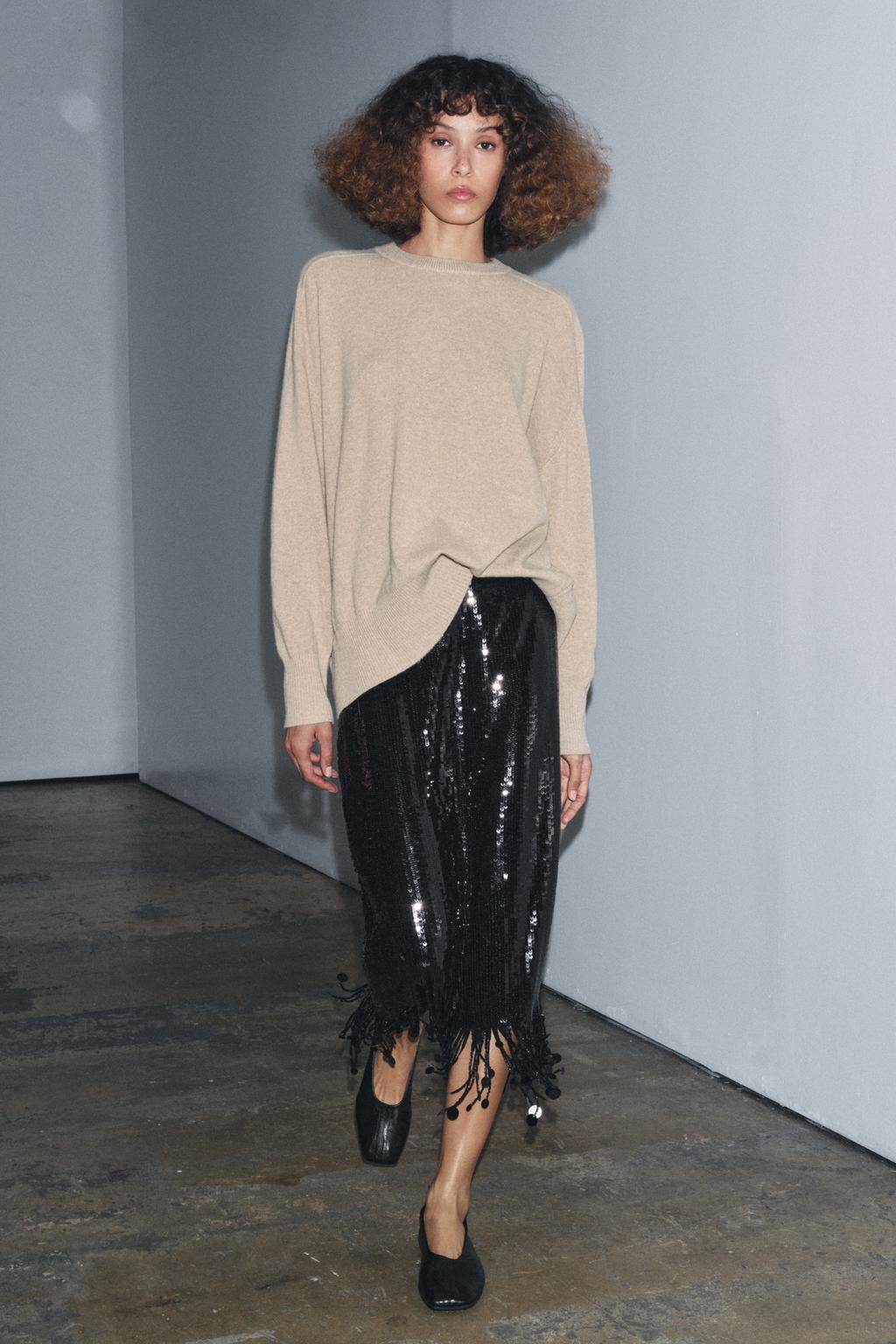 ДЛИННАЯ ЮБКА С ПАЙЕТКАМИ ZW COLLECTION