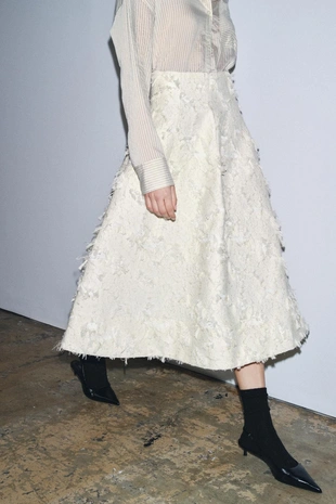 Купить Zara Юбка миди из рельефной ткани — ZW COLLECTION