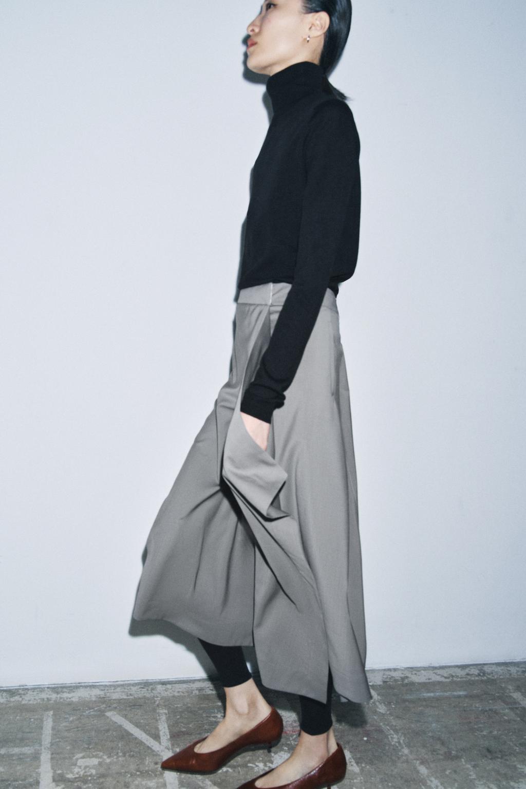 ЮБКА АСИММЕТРИЧНОГО КРОЯ ИЗ ШЕРСТИ — W COLLECTION