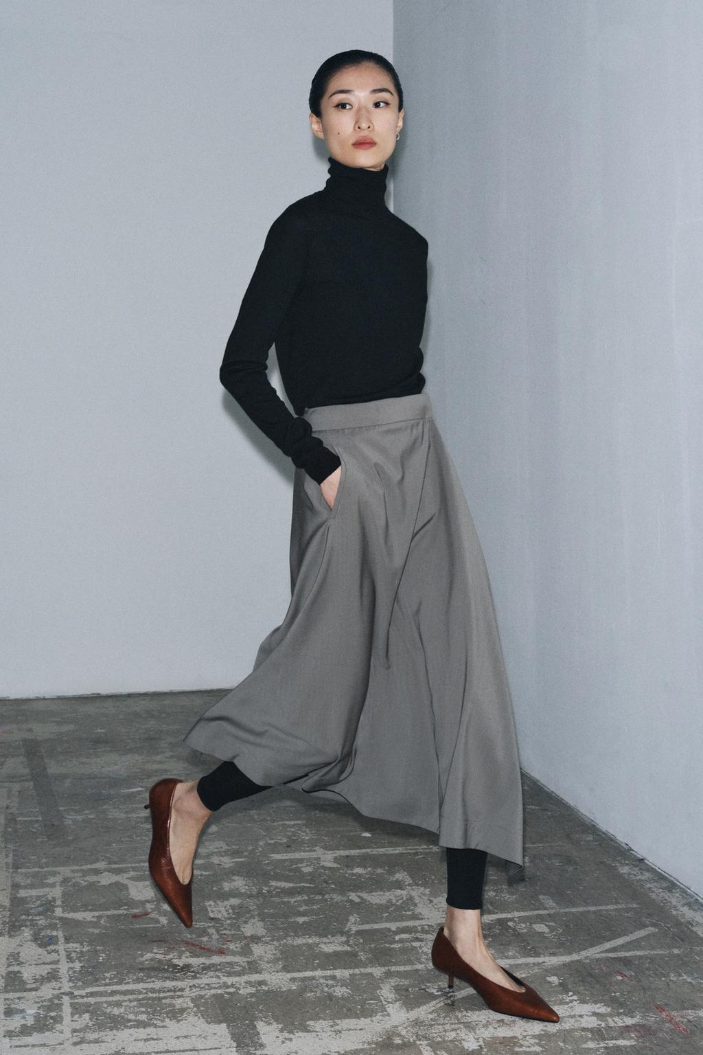 ЮБКА АСИММЕТРИЧНОГО КРОЯ ИЗ ШЕРСТИ — W COLLECTION