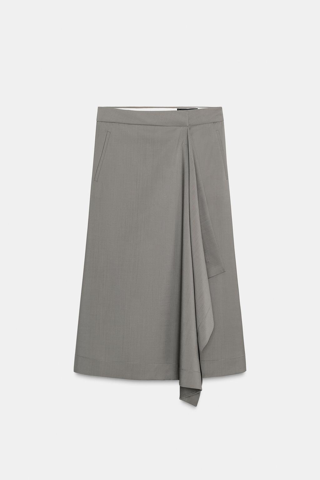ЮБКА АСИММЕТРИЧНОГО КРОЯ ИЗ ШЕРСТИ — W COLLECTION