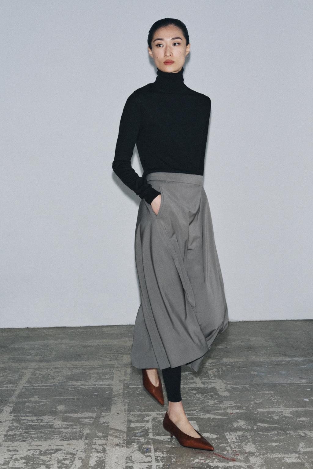 ЮБКА АСИММЕТРИЧНОГО КРОЯ ИЗ ШЕРСТИ — W COLLECTION