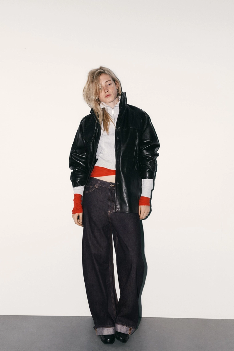 Куртка из 100% кожи с регулируемой талией