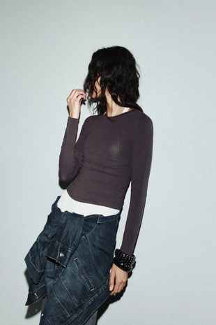 Футболка с длинными рукавами- Заказать в России