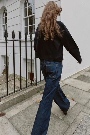 Dark anthracite | 0264/456/898 - Zara Футболка с вырезом «лодочка»