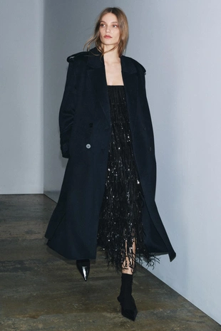 Платье миди с пайетками и бахромой — ZW COLLECTION LIMITED EDITION- Заказать в России