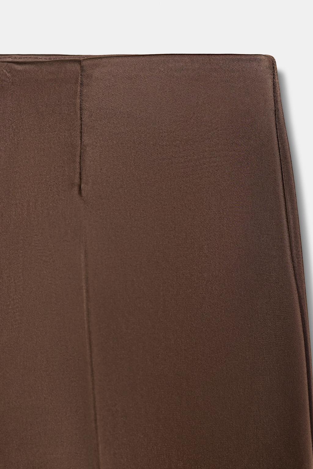 HIGH-WAIST SATIN TROUSERS