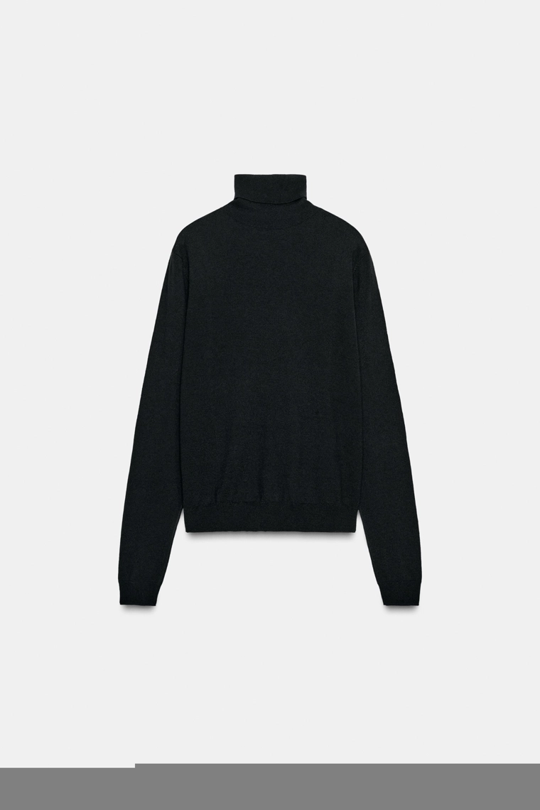 Водолазка с высоким воротником из шерсти