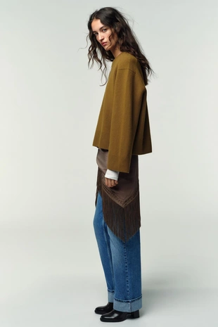 Джемпер из 95% шерсти с длинными рукавами- Заказать в России