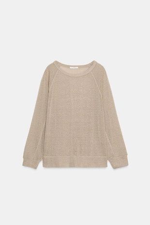 Джемпер в стиле рустик с длинными рукавами- Заказать в России