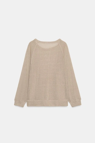 Джемпер в стиле рустик с длинными рукавами- Заказать в России