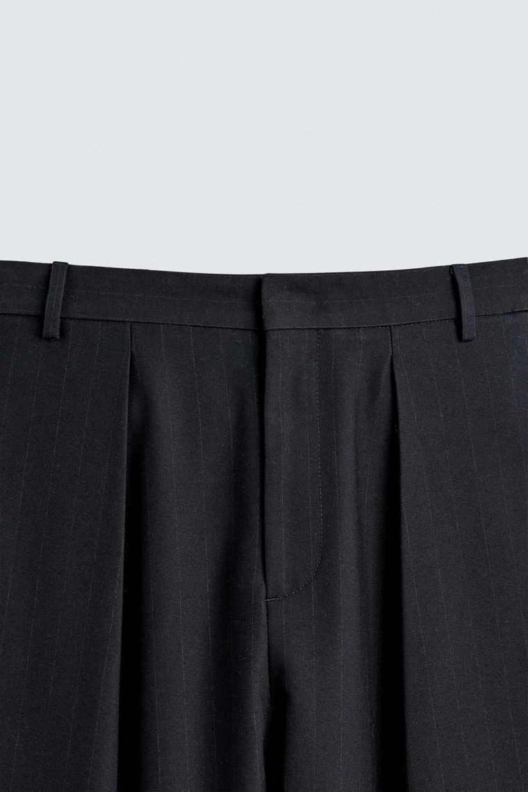 Брюки в полоску сафьяна