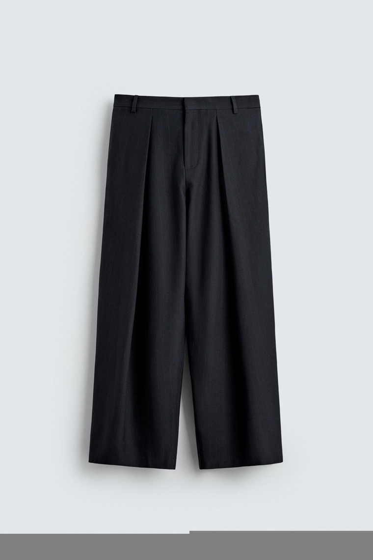 Брюки в полоску сафьяна