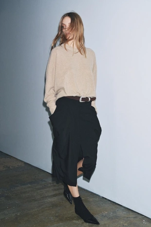 Юбка миди с драпированными карманами — ZW COLLECTION- Заказать в России