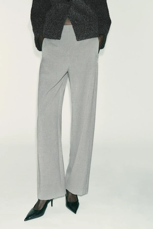 Брюки прямого кроя со средней посадкой- Заказать в России