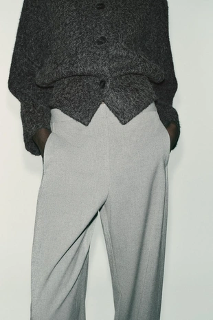 Брюки прямого кроя со средней посадкой- Заказать в России