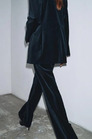 Расклешенные бархатные брюки ZW LIMITED EDITION- Заказать в России