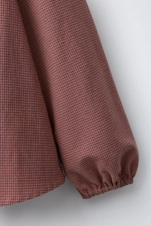 Рубашка в клетку виши с двойным воротником- Заказать в России