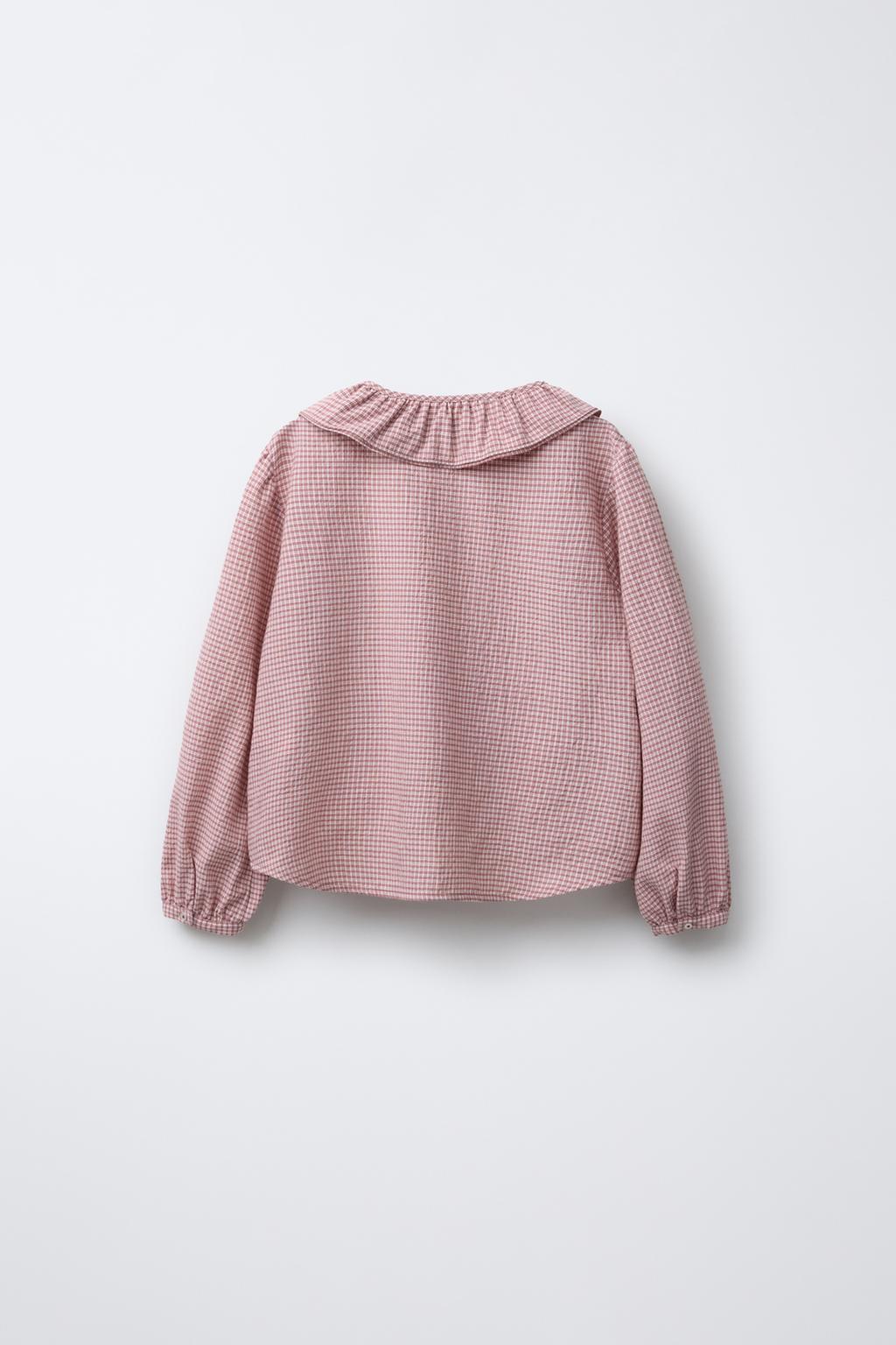 РУБАШКА В КЛЕТКУ С ДВОЙНЫМ ВОРОТНИКОМ BENSIMON ® X ZARA