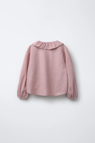 Рубашка в клетку с двойным воротником BENSIMON ® X ZARA- Заказать в России