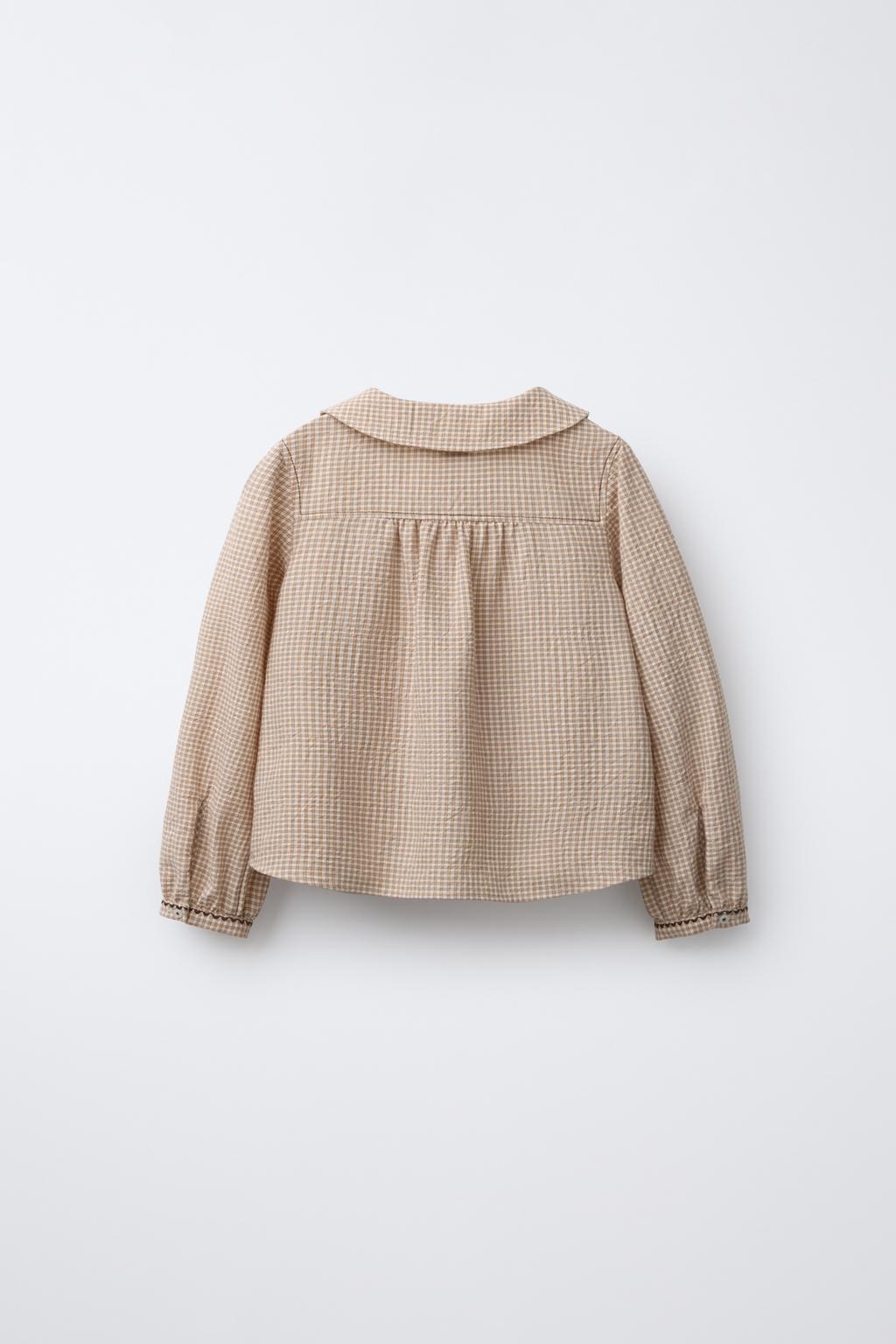 РУБАШКА С БОЛЬШИМ ОТЛОЖНЫМ ВОРОТНИКОМ И ВЫШИВКОЙ — BENSIMON ® X ZARA