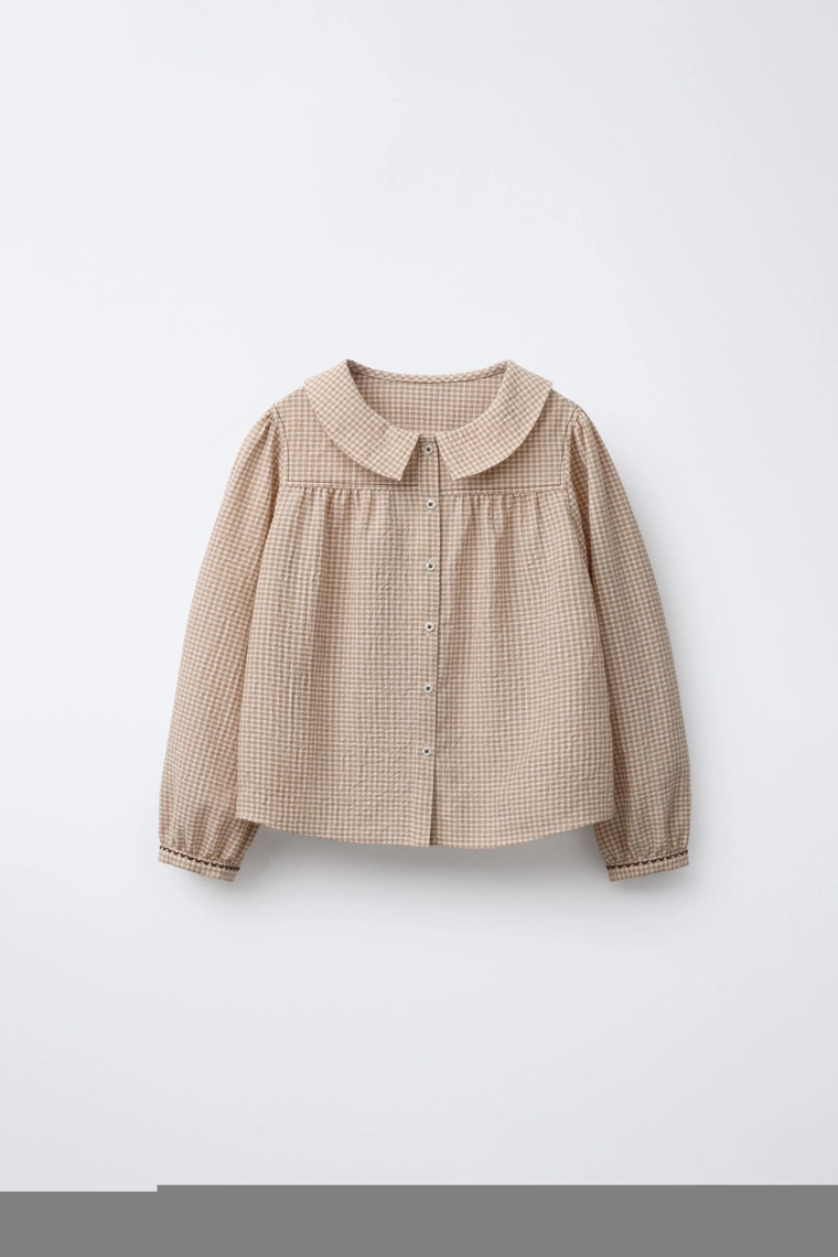 Рубашка с воротником петер пэн и вышивкой bensimon ® x zara