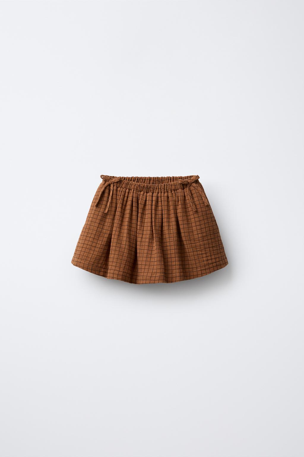ЮБКА-ШОРТЫ В КЛЕТКУ С БАНТАМИ BENSIMON ® X ZARA