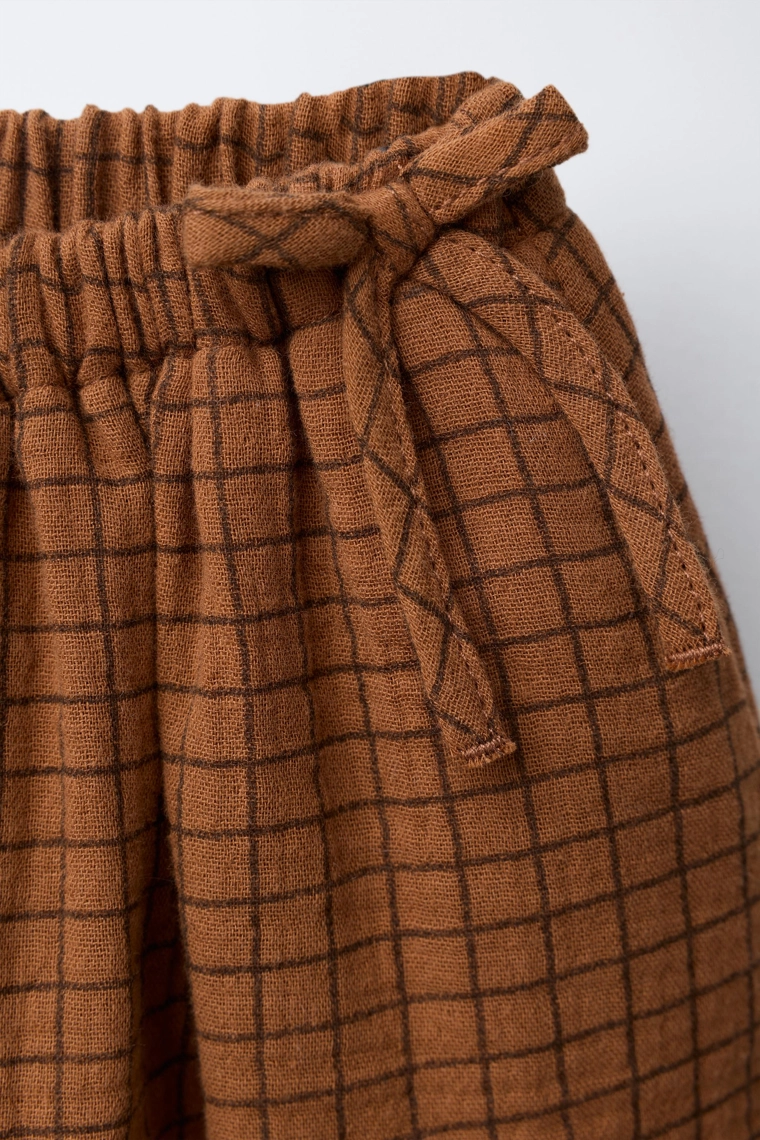 Юбка-бермуды в клетку с бантом bensimon ® x zara