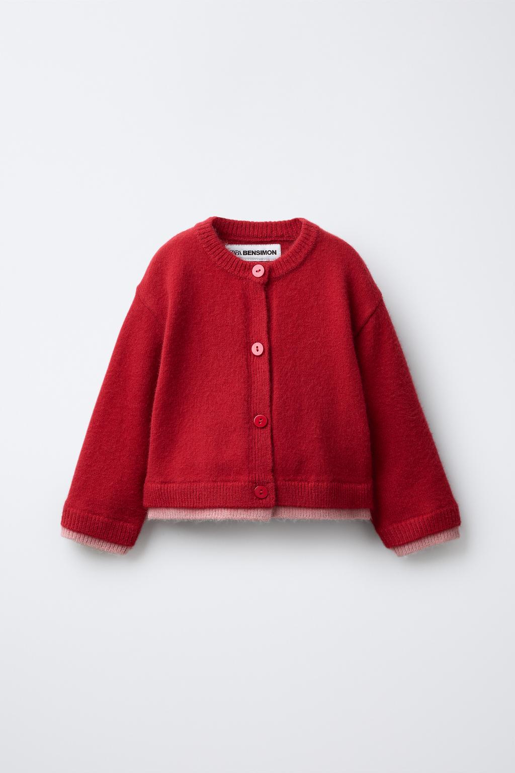 ВЯЗАНЫЙ КАРДИГАН С КОНТРАСТНЫМ КРАЕМ BENSIMON ® X ZARA