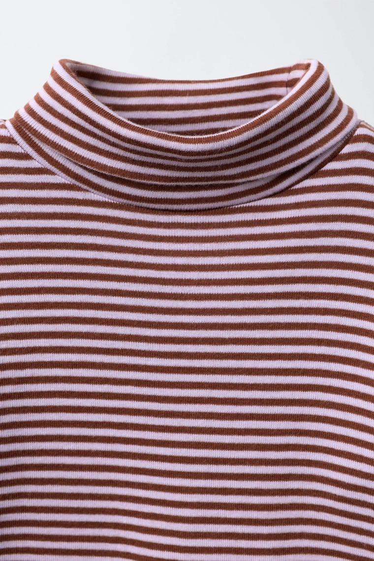 Футболка с высоким воротником в полоску bensimon ® x zara