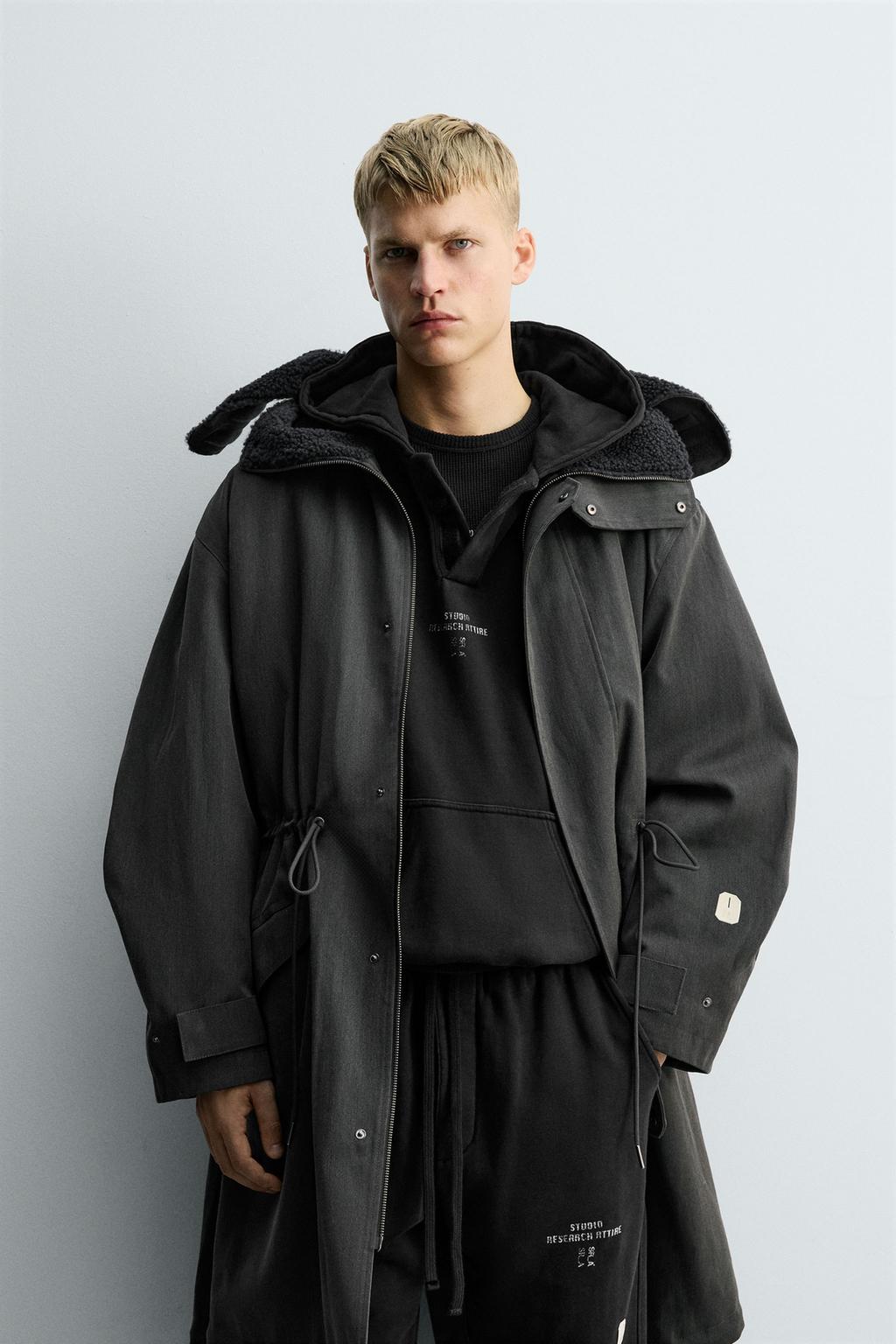 Парка с капюшоном oversized fit hoodie x sr_a