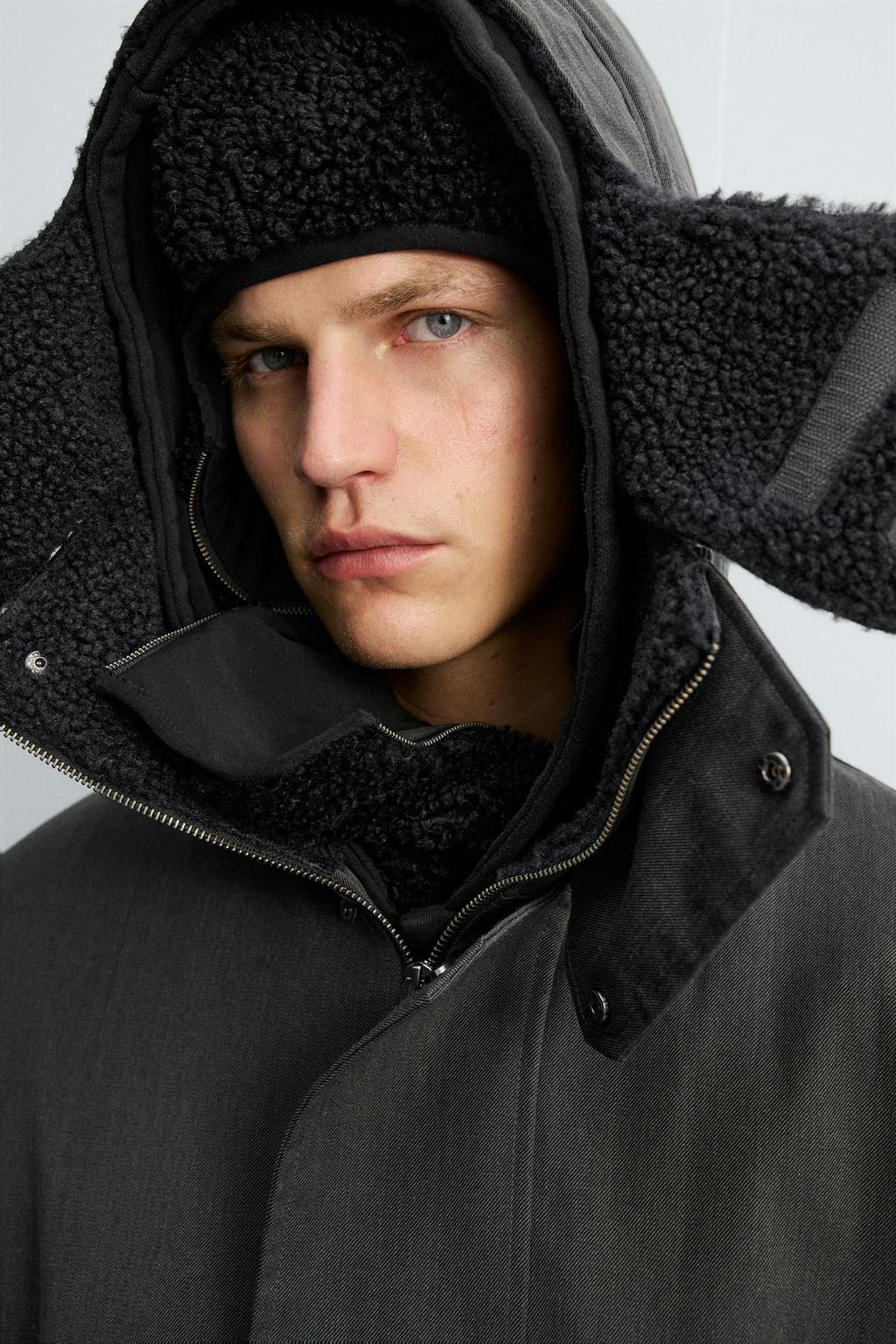 Парка с капюшоном oversized fit hoodie x sr_a