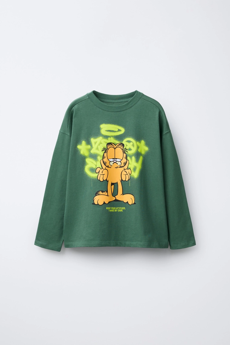 Футболка с принтом garfield © paws inc. zara