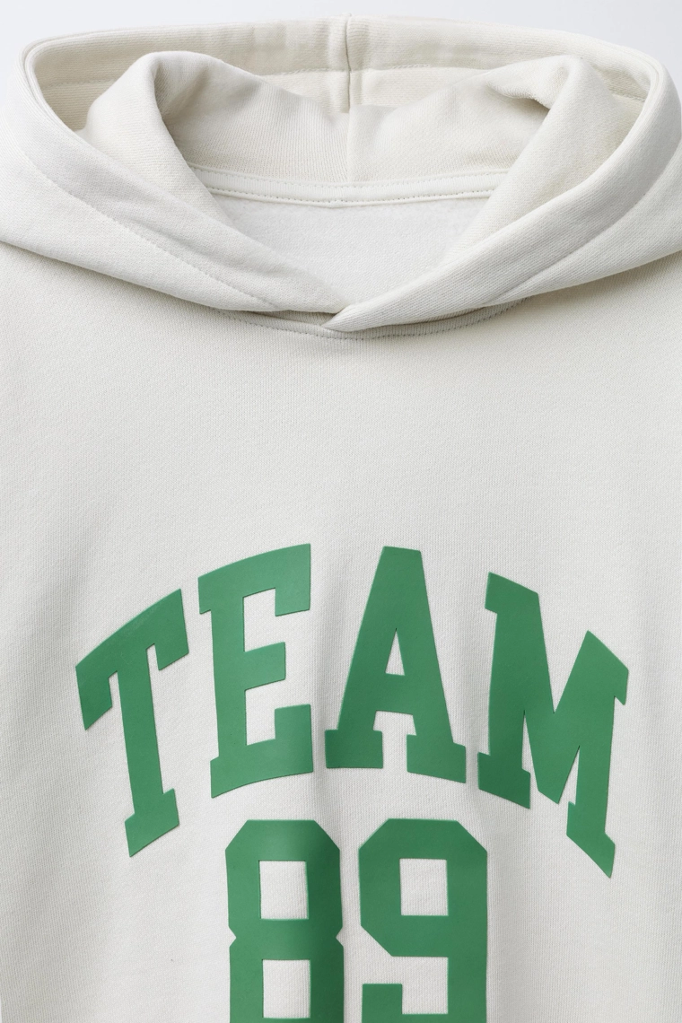 Спортивная толстовка с принтом слогана zara