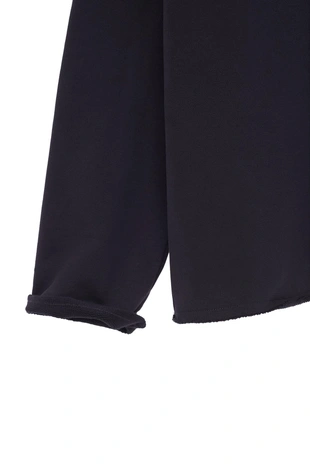 Толстовка с круглым вырезом и неровными краями- Заказать в России