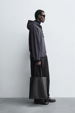 Толстовка с рельефной структурой и шнурком- Заказать в России