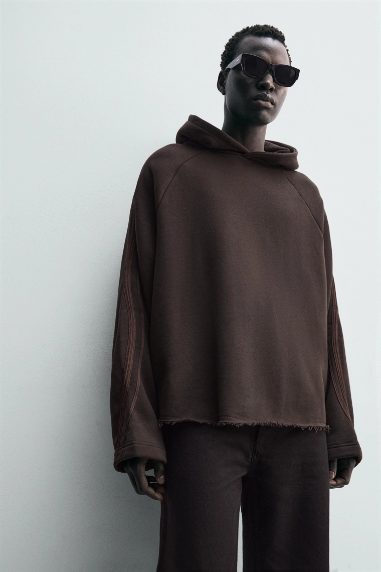 Свитшот с контрастной полоской