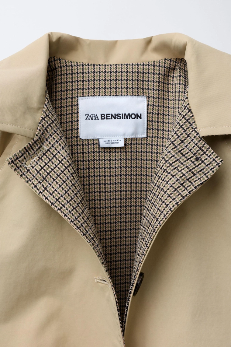 Пальто длинное с рубашечным воротником bensimon ® x zara