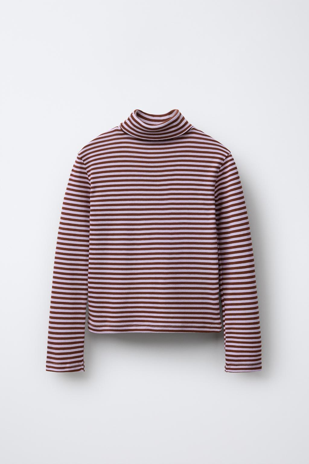 ЛОНГСЛИВ В ПОЛОСКУ С ВОРОТНИКОМ-СТОЙКОЙ BENSIMON ® X ZARA