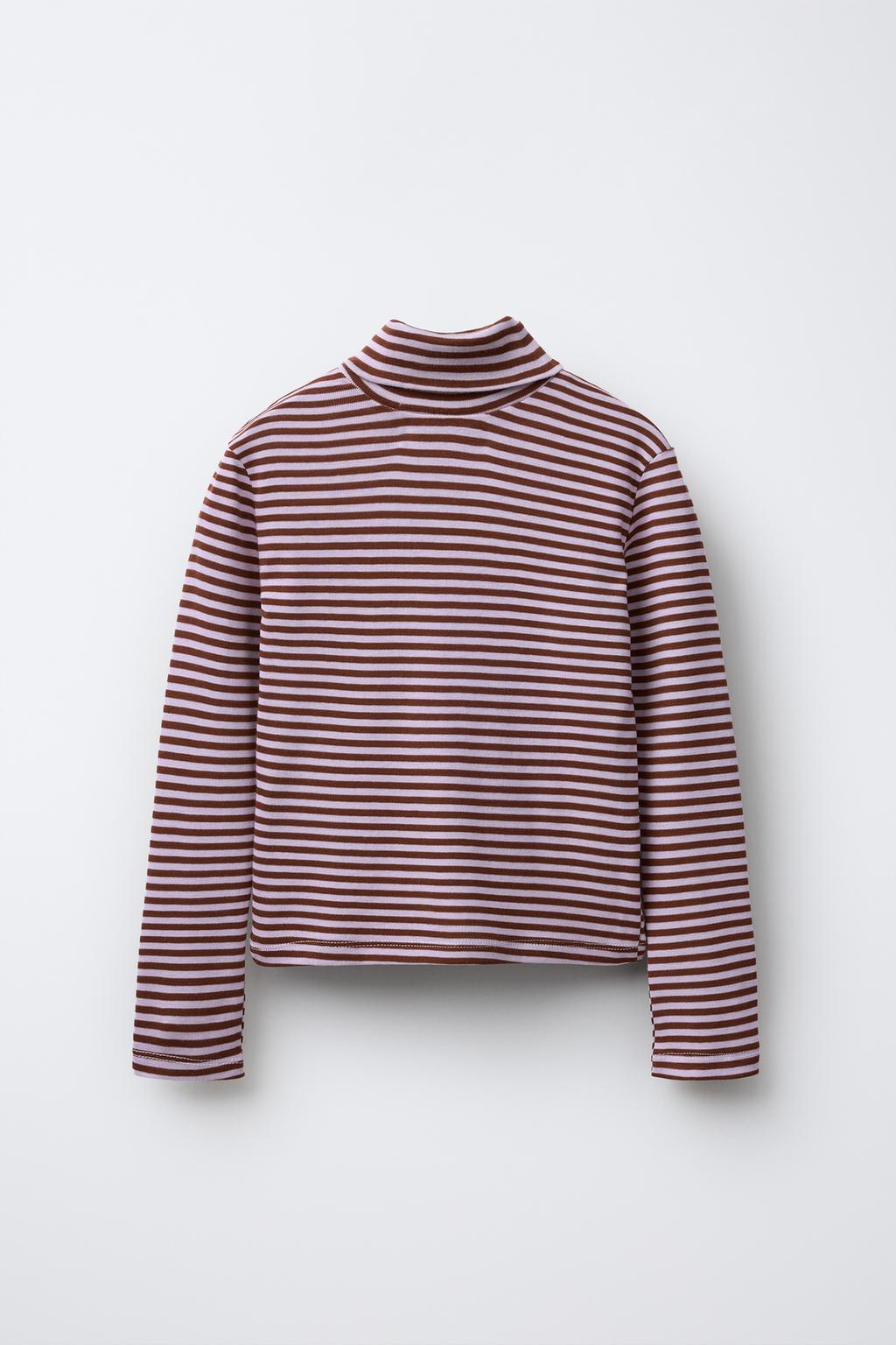 ЛОНГСЛИВ В ПОЛОСКУ С ВОРОТНИКОМ-СТОЙКОЙ BENSIMON ® X ZARA