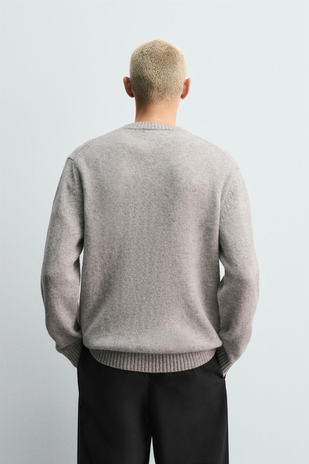 СВИТЕР КЛАССИЧЕСКОГО КРОЯ ИЗ 100% ШЕРСТИ