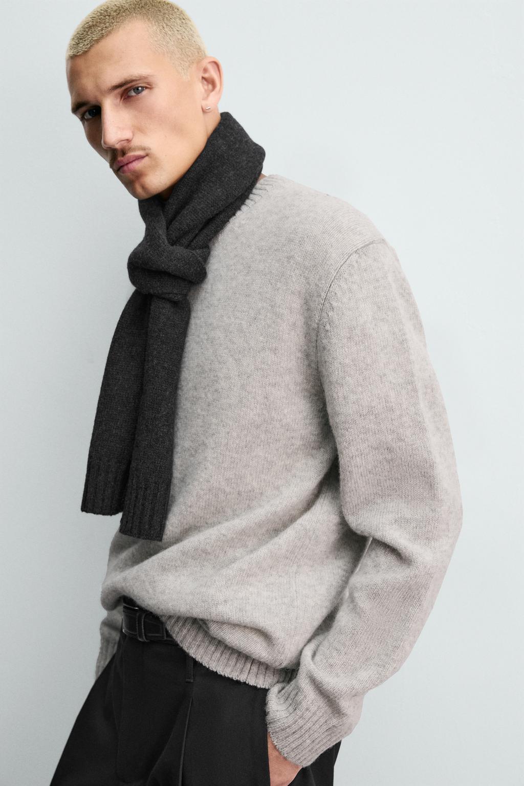 СВИТЕР КЛАССИЧЕСКОГО КРОЯ ИЗ 100% ШЕРСТИ