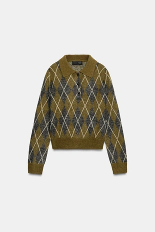 Джерси поло с ромбами- Заказать в России