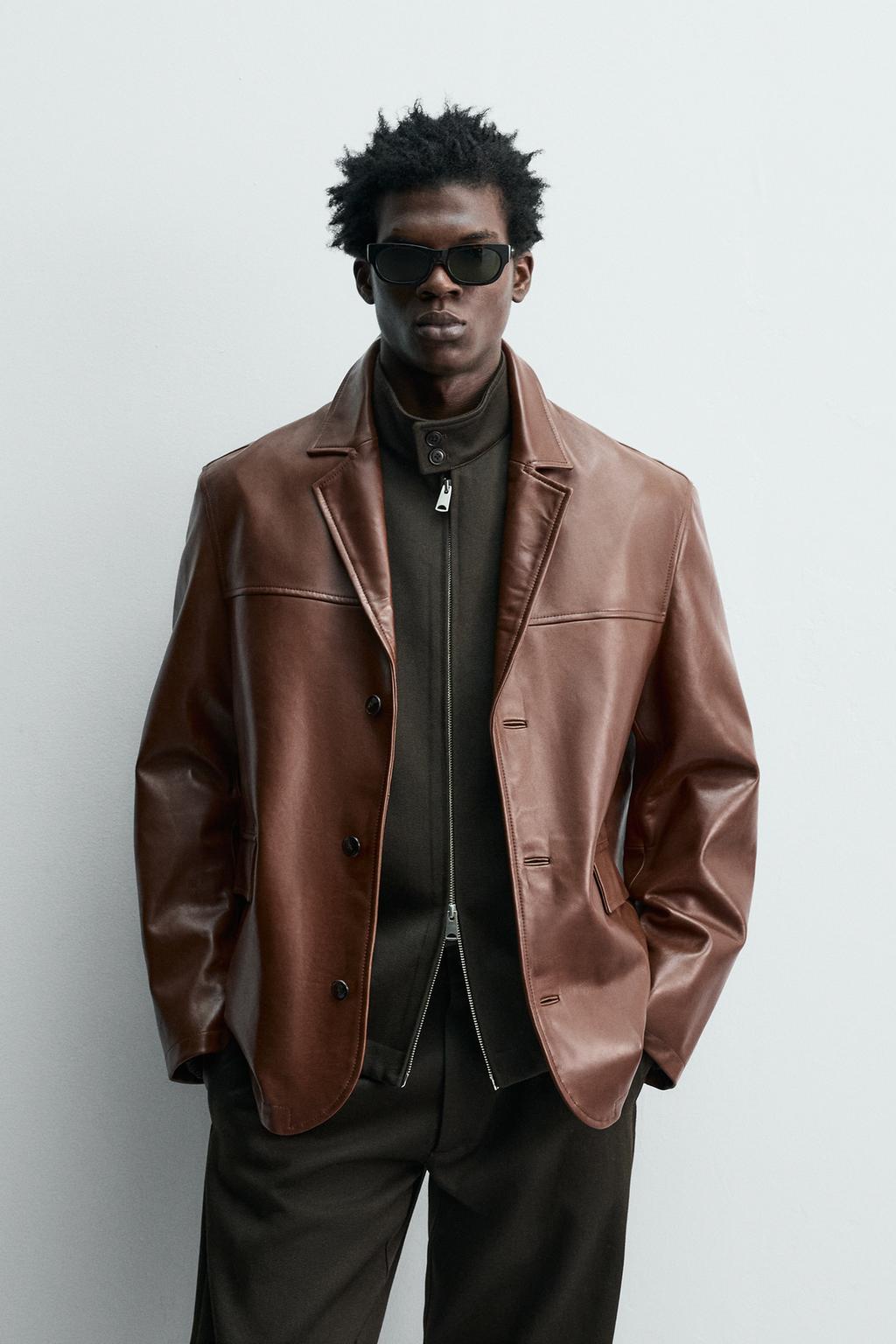 БЛЕЙЗЕР RELAXED FIT ИЗ КОЖИ