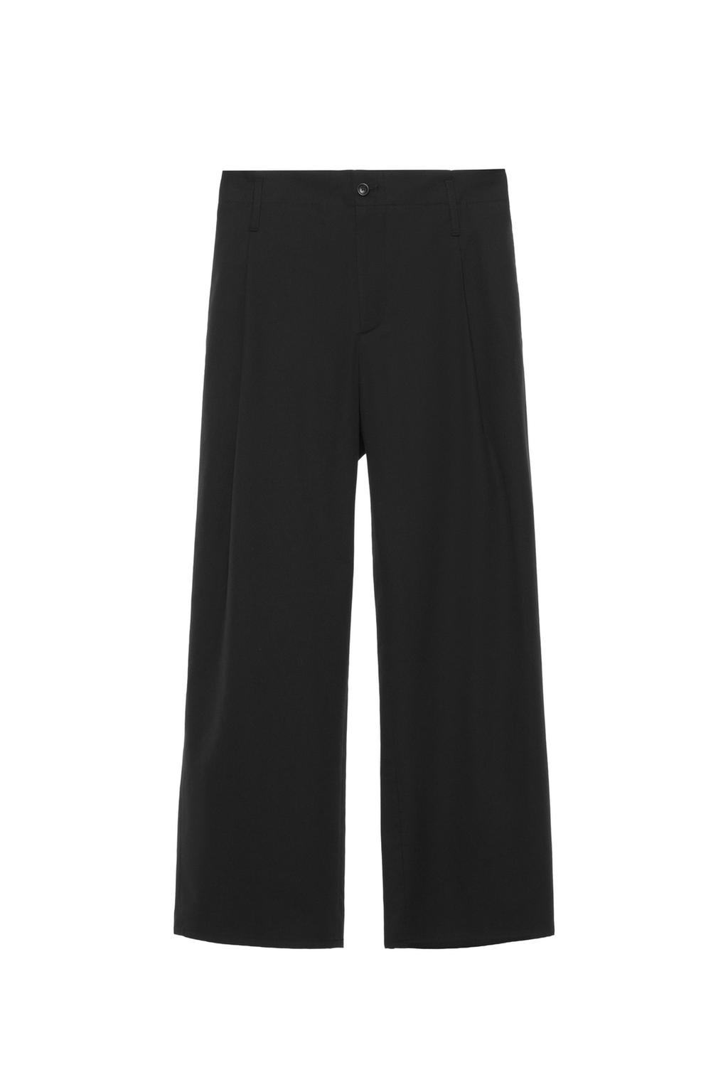 БРЮКИ СО СКЛАДКАМИ ИЗ ХЛОПКА И ВИСКОЗЫ