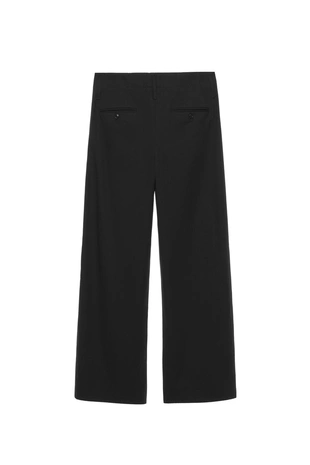 Брюки со складками из хлопка и вискозы- Заказать в России