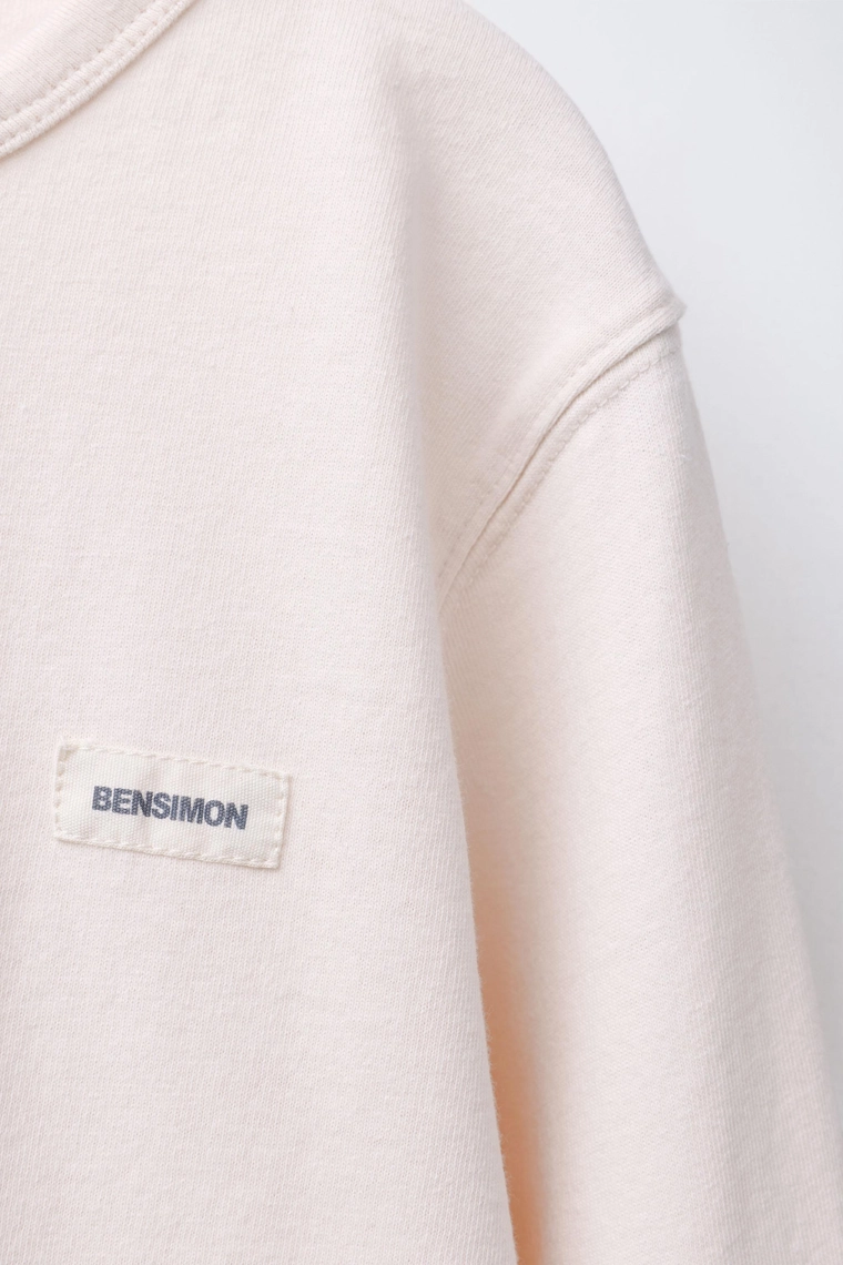 Футболка однотонная с эмблемой bensimon x zara