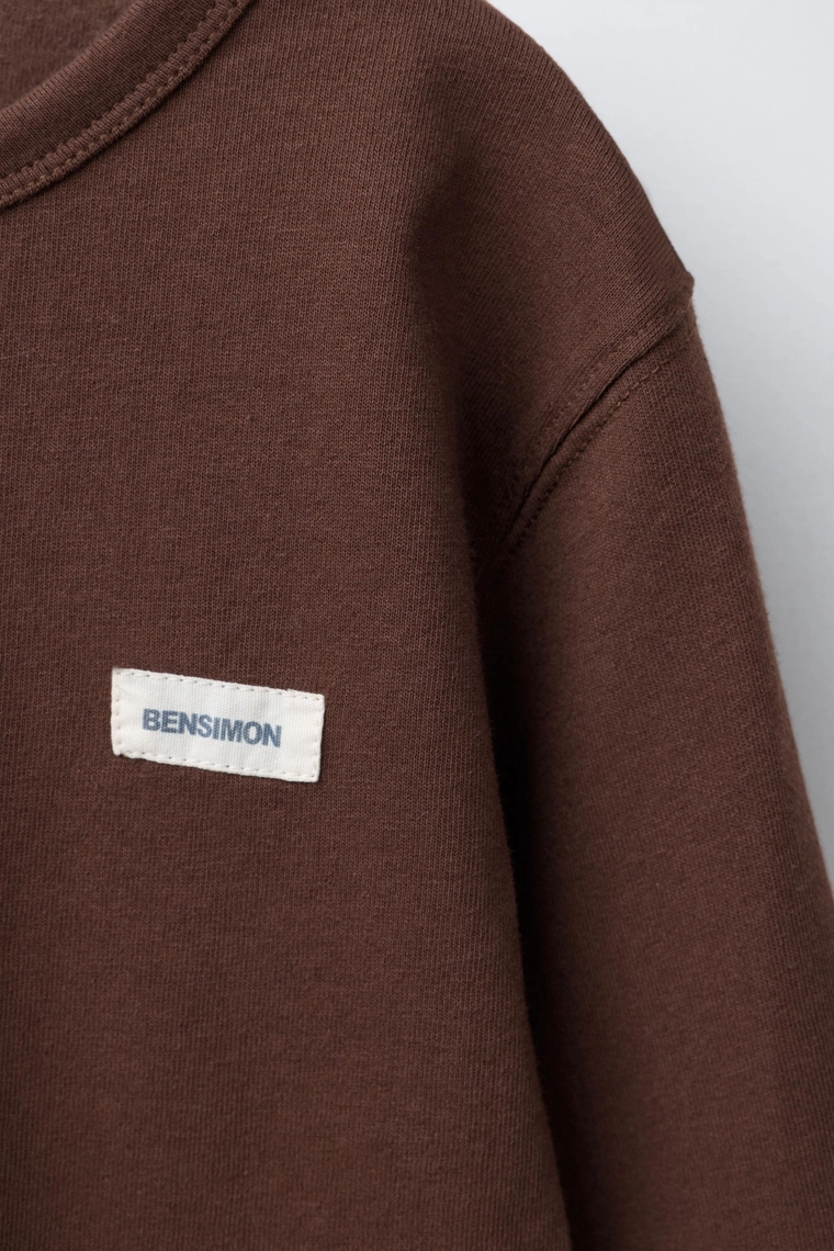 Футболка однотонная с эмблемой bensimon x zara